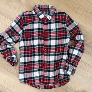 Vineyard Vines Kids Plaid Shirt - Red, White, and Blue
